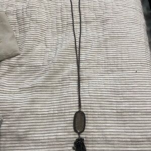 Kendra Scott Black Tassel Necklace